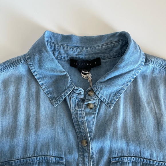 Sanctuary Dusty Sleeveless Shirt Dress in Sierra Wash - Picture 7 of 14